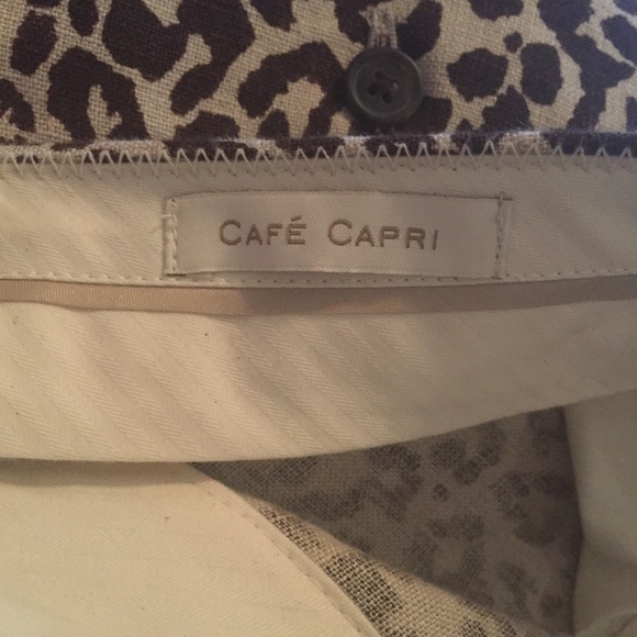 J.CREW 100% Linen Cheetah Capri Cuffed Ankle Pants - Picture 5 of 5